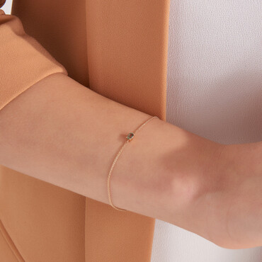 Bailey 0.3 CT Oval Cut Green Sapphire Rose Gold Bracelet - Nev Jewellery