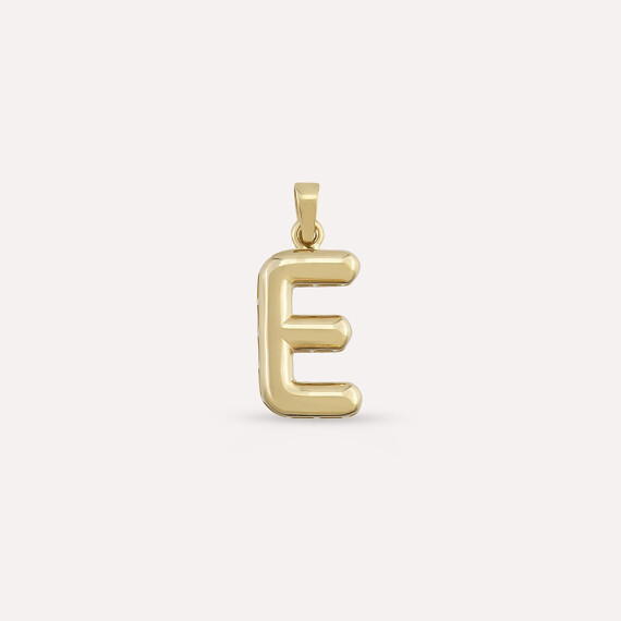 Balloon E Letter Yellow Gold Pendant/Charm - Nev Jewellery