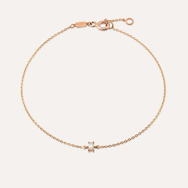 Becca 0.04 CT Baguette Cut Diamond Rose Gold Bracelet - Nev Jewellery