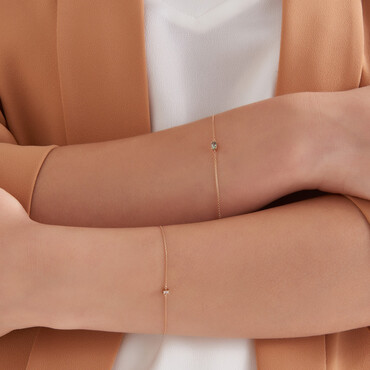 Becca 0.04 CT Baguette Cut Diamond Rose Gold Bracelet - Nev Jewellery