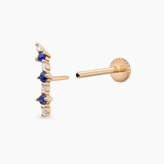 Beeline Sapphire Rose Gold Piercing - 3