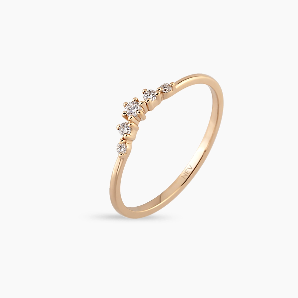 Beloved 0.11 CT Diamond Rose Gold Ring - Nev Jewellery (1)