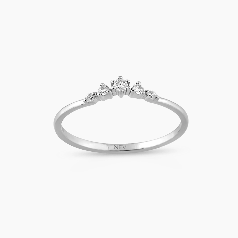 Beloved 0.10 CT Diamond White Gold Ring - Nev Jewellery (1)