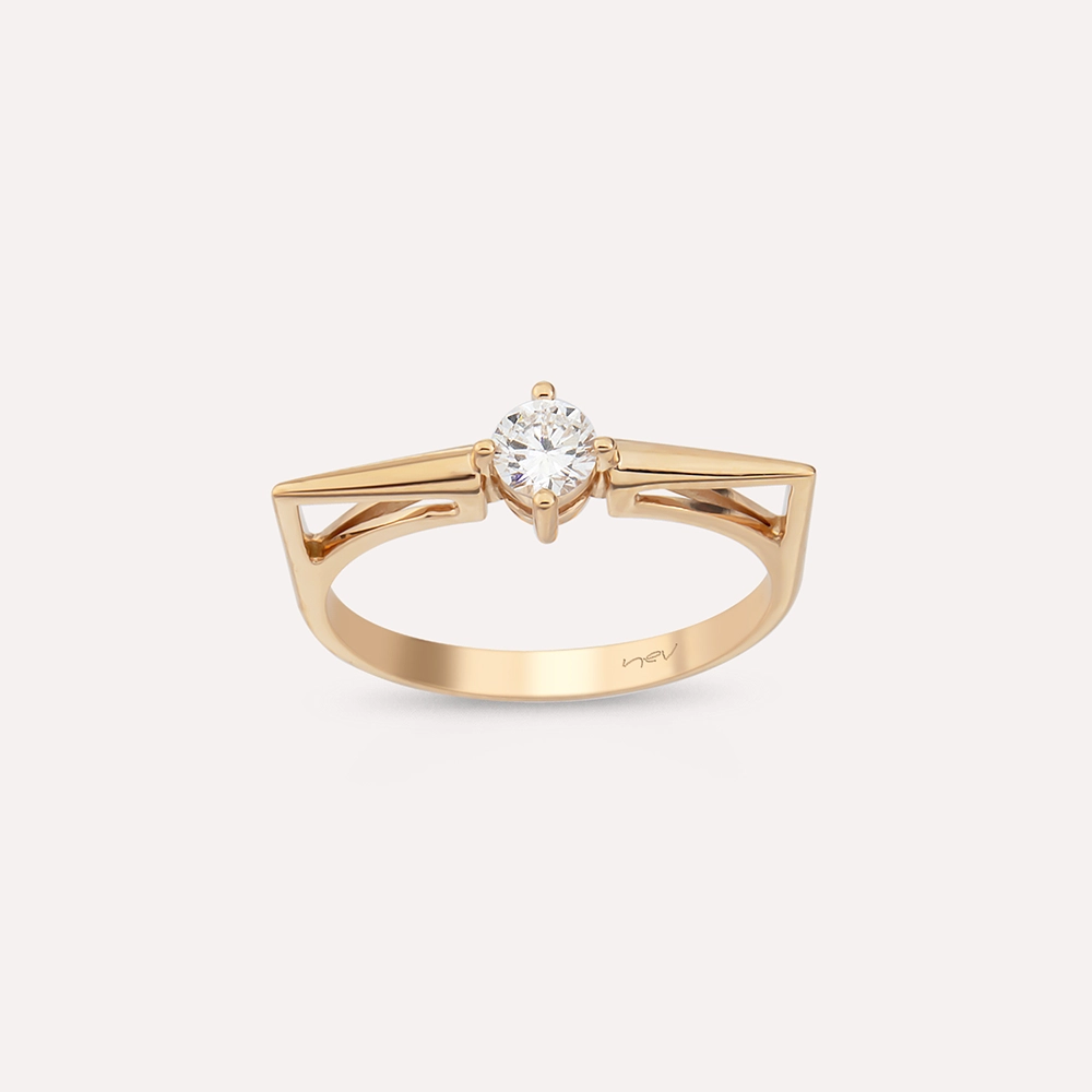 Bian 0.25 CT Diamond Rose Gold Ring - Nev Jewellery (1)