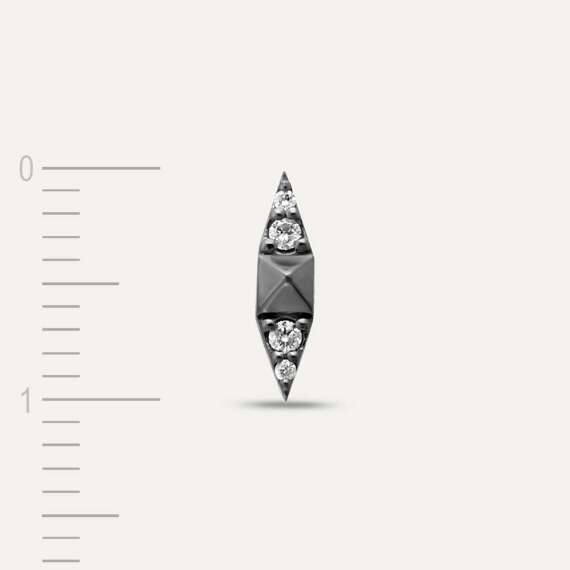 Black Spike 0.03 CT Diamond Single Earring - 5