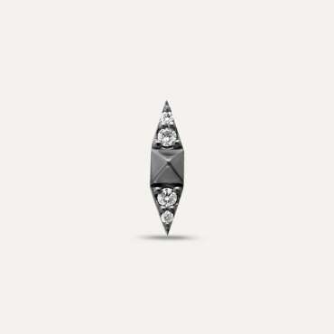 Black Spike 0.03 CT Diamond Single Earring - Nev Jewellery