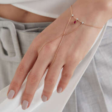 Blair 0.41 CT Ruby and Diamond Sahmeran Bracelet - Nev Jewellery (1)