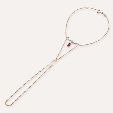 Blair 0.41 CT Ruby and Diamond Sahmeran Bracelet - Nev Jewellery