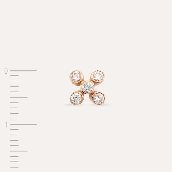 Bliss 0.17 CT Diamond Rose Gold Mini Single Earring - 4