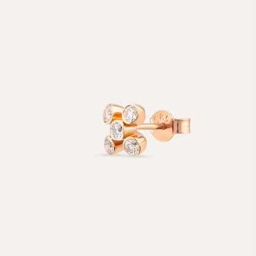 Bliss 0.17 CT Diamond Rose Gold Mini Single Earring - Nev Jewellery