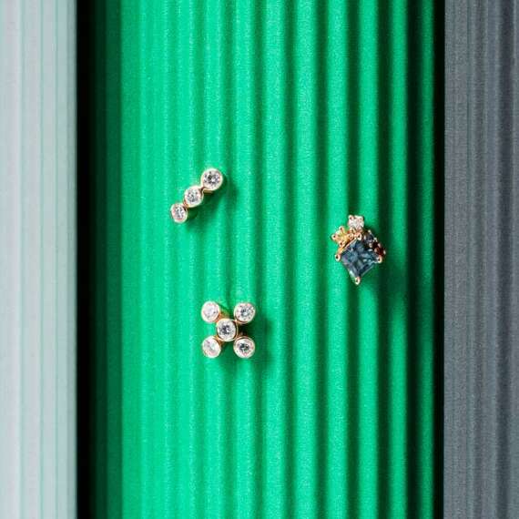 Bliss 0.17 CT Diamond Rose Gold Mini Single Earring - 3