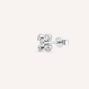 Bliss 0.17 CT Diamond White Gold Mini Single Earring - Nev Jewellery