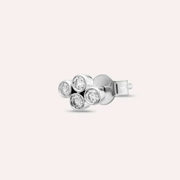 Bliss Cloud 0.12 CT Diamond Mini Single Earring - Nev Jewellery