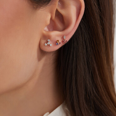 Bliss Four 0.13 CT Diamond Rose Gold Mini Single Earring - Nev Jewellery (1)