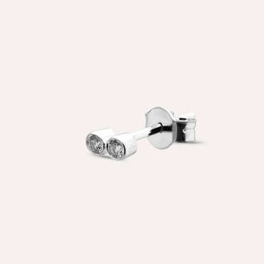 Bliss Twin 0.06 CT Diamond Mini Single Earring - Nev Jewellery