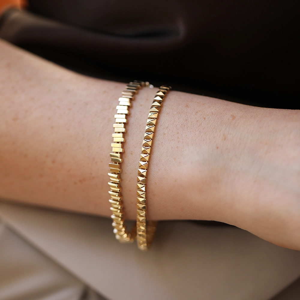 Block Yellow Gold Bracelet - 3