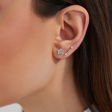 Bloss 0.15 CT Pink Sapphire Single Earring - Nev Jewellery (1)