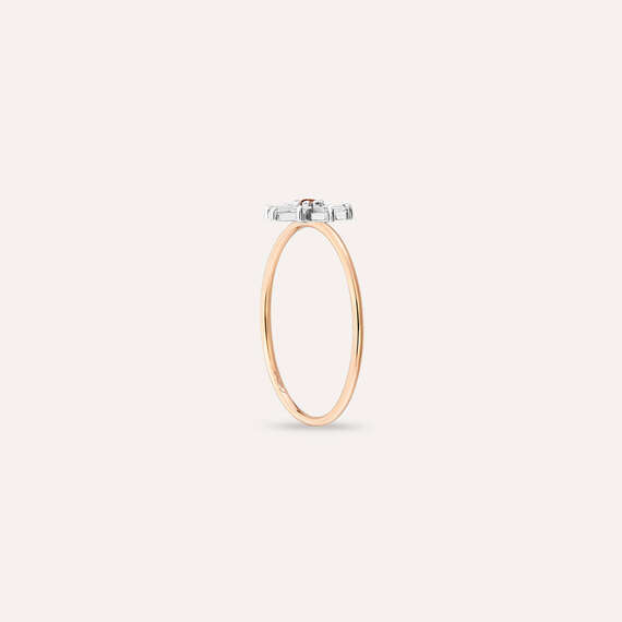 Blossom 0.14 CT Yellow Sapphire and Baguette Cut Diamond Ring - 5