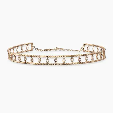 Boho 0.64 CT Baguette Cut Diamond Rose Gold Chooker - Nev Jewellery (1)