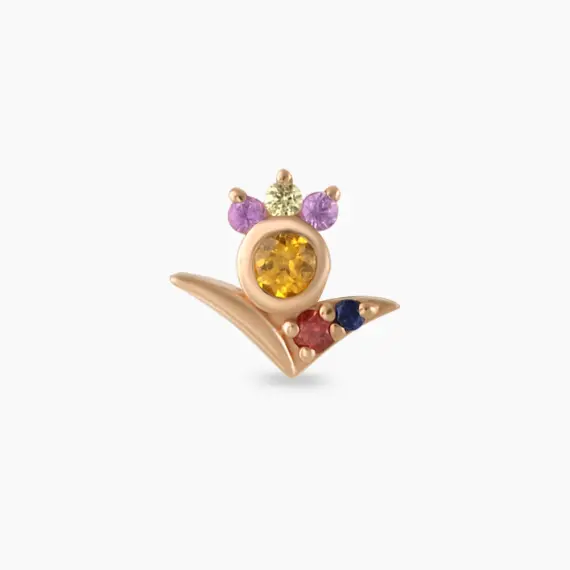 Bona Multicolor Sapphire Rose Gold Piercing - 3