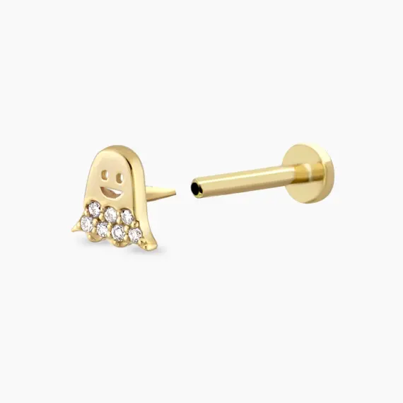 Boo Diamond Yellow Gold Piercing - 3