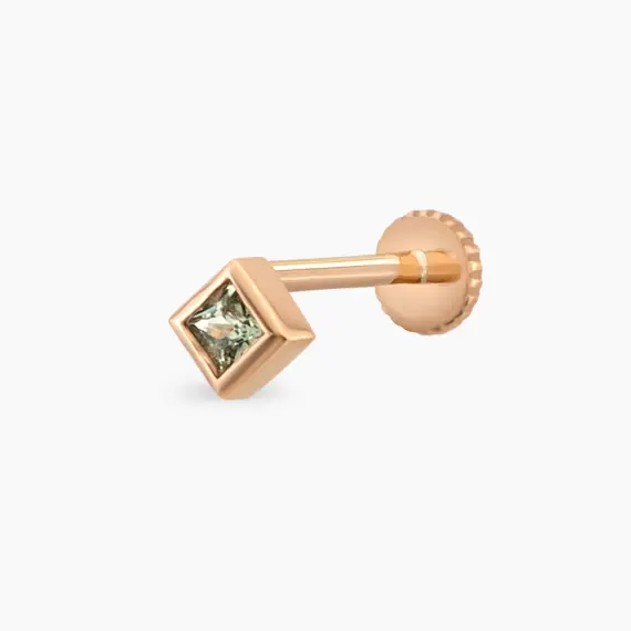 Box Green Sapphire Rose Gold Piercing - 1