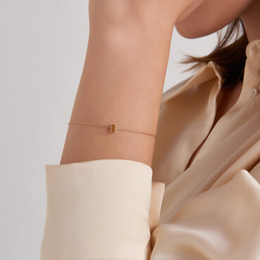 Brea 0.28 CT Octagon Cut Yellow Sapphire Rose Gold Bracelet - Nev Jewellery