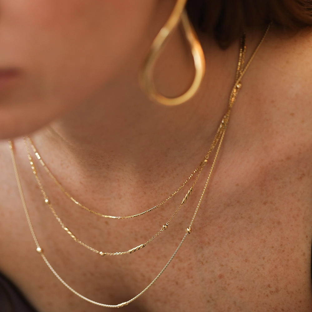 Brilla Yellow Gold Italian Necklace - Nev Jewellery (1)
