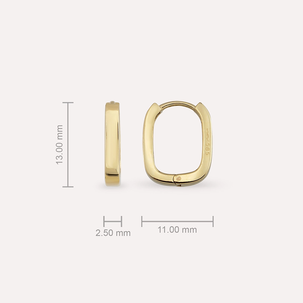 Brio Yellow Gold Hoop Earrings - 3