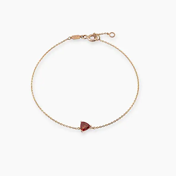 Carly 0.45 CT Dark Orange Sapphire Rose Gold Bracelet - 2