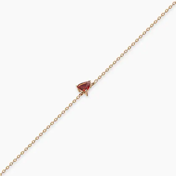 Carly 0.45 CT Dark Orange Sapphire Rose Gold Bracelet - 3