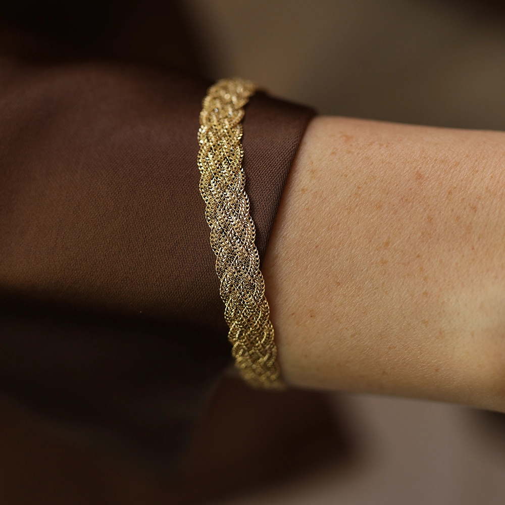 Celina Yellow Gold Italian Bracelet - 4