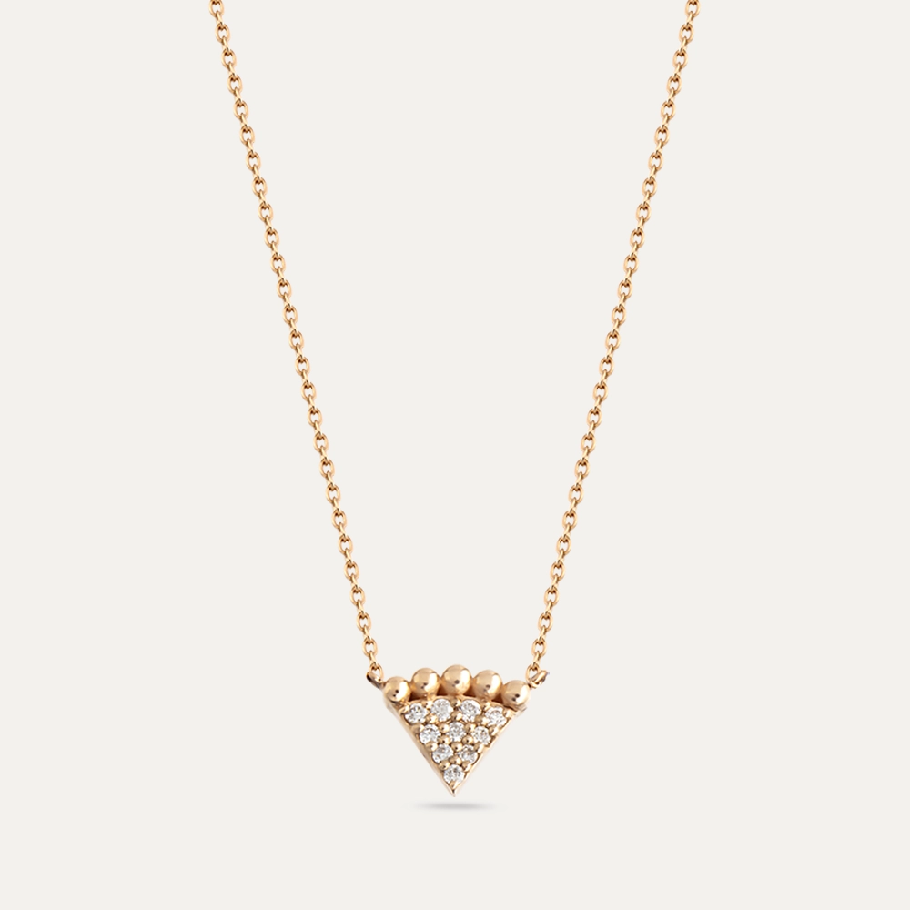 Cheesecake 0.11 CT Diamond Rose Gold Pendant - Nev Jewellery (1)