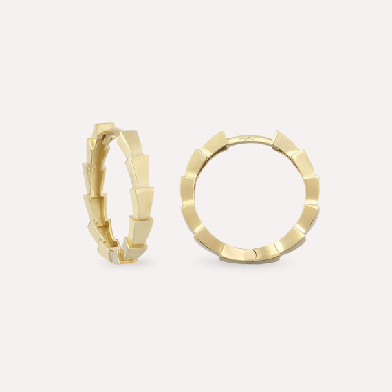 Chick Yellow Gold Hoop Earring - 