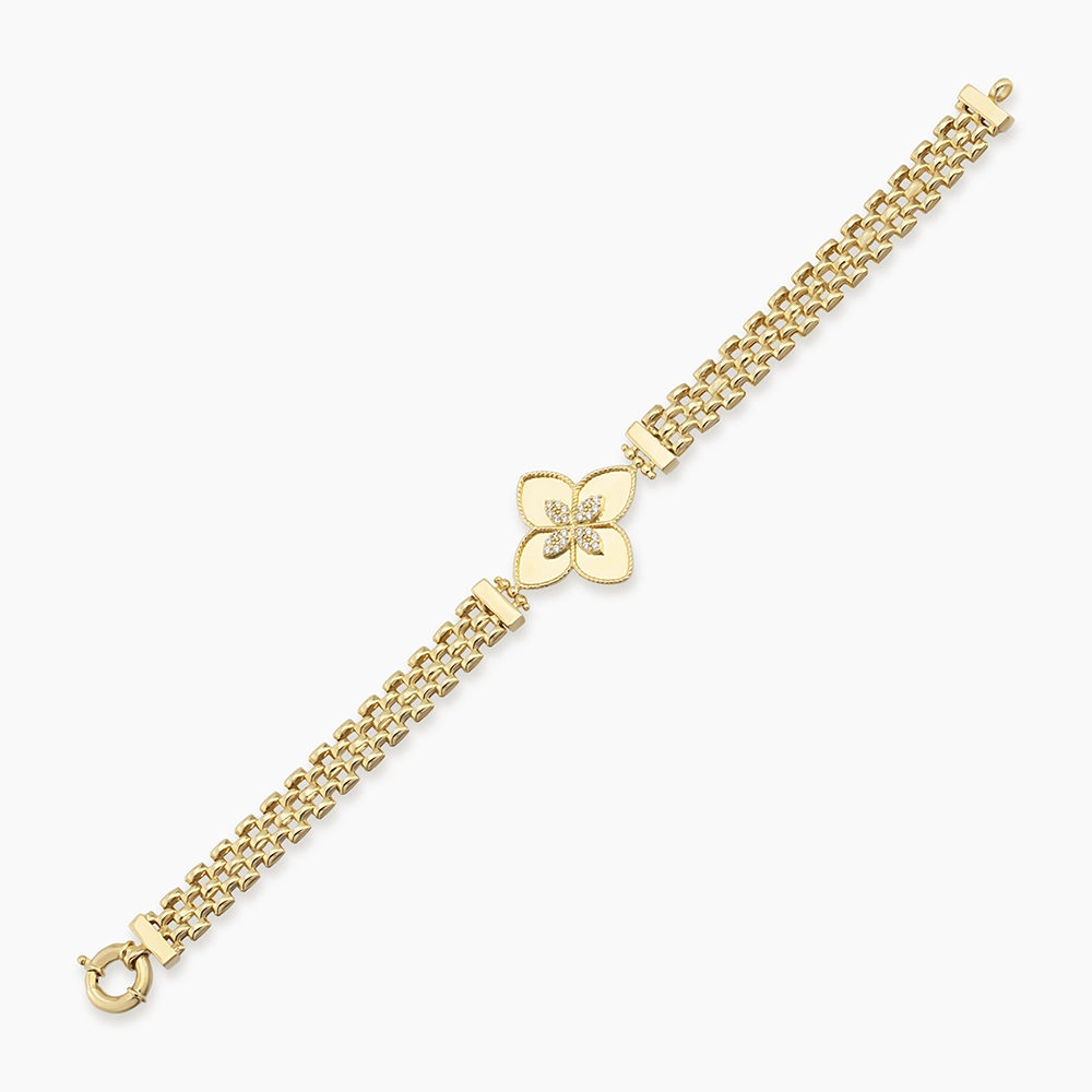 Clover Yellow Gold Bracelet - Nev Jewellery (1)