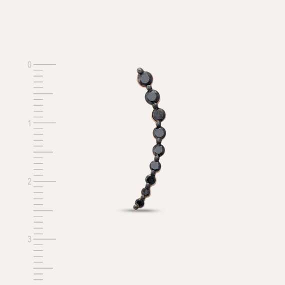 Comet 0.40 CT Black Diamond Single Earring - 4