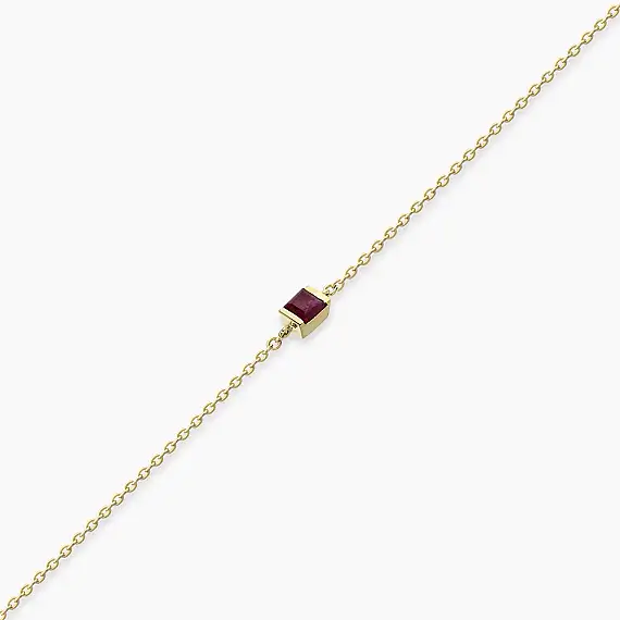 Connell 0.19 CT Caliber Cut Ruby Yellow Gold Bracelet - 2