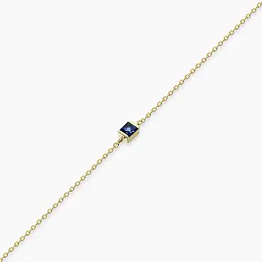 Connell 0.20 CT Caliber Cut Sapphire Yellow Gold Bracelet - Nev Jewellery (1)