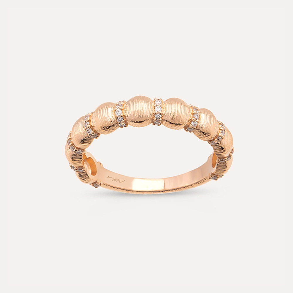 Core Matte 0.20 CT Diamond Rose Gold Ring - Nev Jewellery (1)