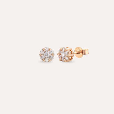 Coronet 0.31 CT Diamond Rose Gold Earring - Nev Jewellery