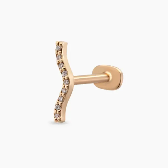 Crimp Rose Diamond Piercing - 1
