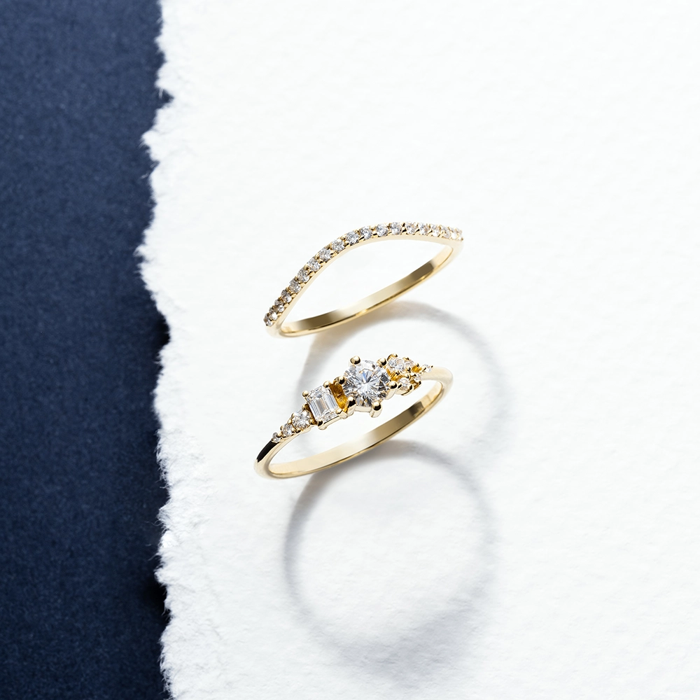 Crush 0.15 CT Diamond Yellow Gold Ring - 3