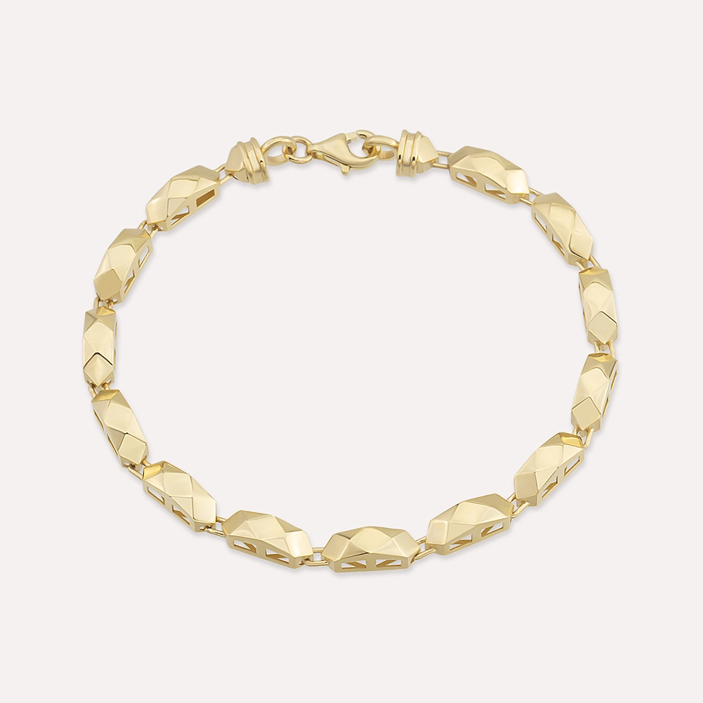 Crysta Yellow Gold Bracelet - Nev Jewellery (1)
