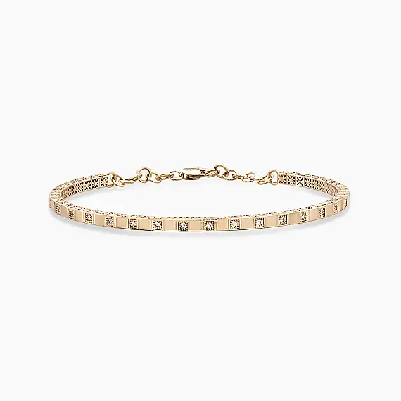 Cubes 0.30 CT Diamond Rose Gold Bracelet - 2