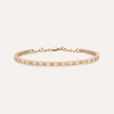 Cubes 0.30 CT Diamond Rose Gold Bracelet - Nev Jewellery