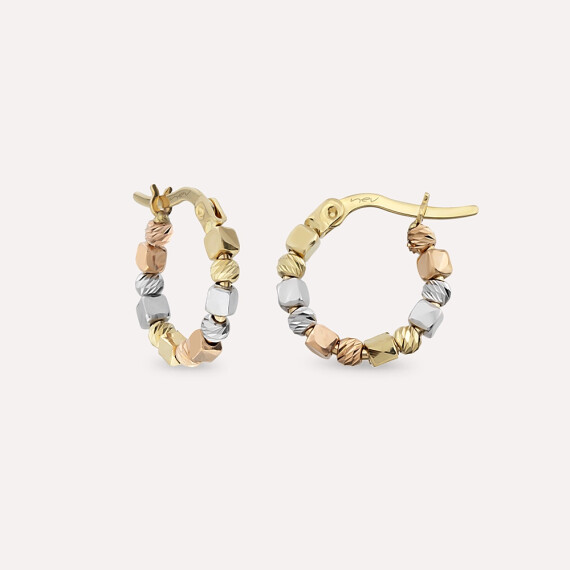Cubic Dorica Gold Hoop Earring - Nev Jewellery