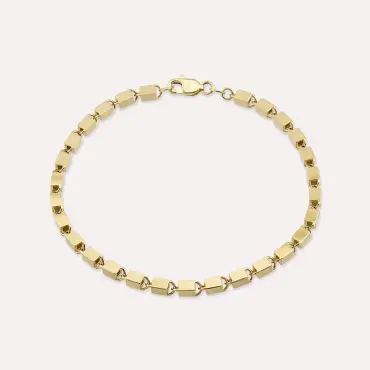 Cubic Yellow Gold Bracelet - Nev Jewellery (1)