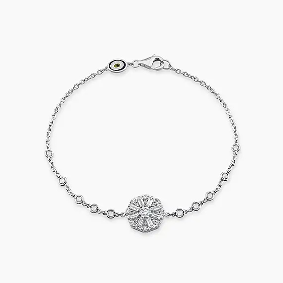 Curio 0.73 CT Baguette Cut Diamond and Rose Cut Diamond Bracelet - 2