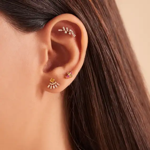 Defne Diamond Rose Gold Piercing - 1