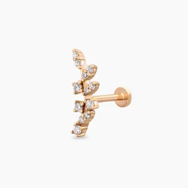 Defne Diamond Rose Gold Piercing - Nev Jewellery (1)